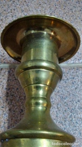 Pareja Candelabros Bronce Antiguos