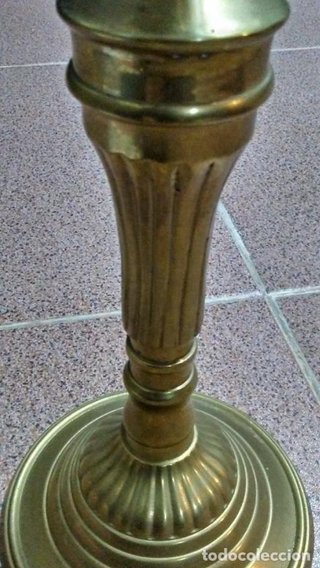 Pareja Candelabros Bronce Antiguos