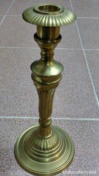 Pareja Candelabros Bronce Antiguos