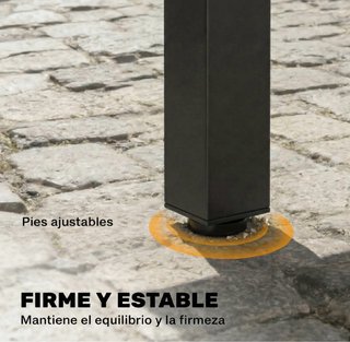 Tavolo da giardino allungabile in legno e metallo