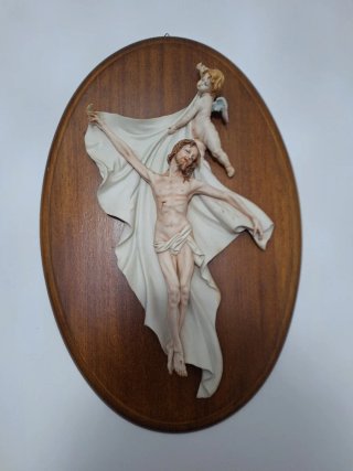 Figura Religiosa Jesús y Ángel Biscuit
