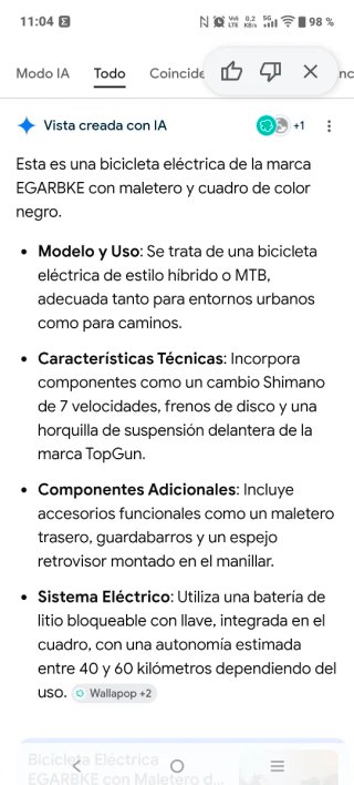 Bicicleta Eléctrica EGARBKE con Maletero
