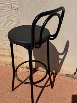 10 Taburetes altos metálico con asiento de goma