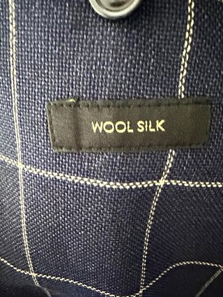 Blazer azul de cuadros