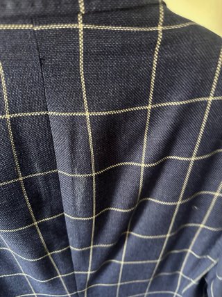 Blazer azul de cuadros