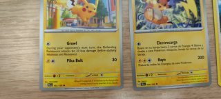 9 Cartas Pikachu y Raichu