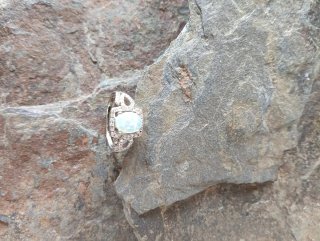 Anillo Plata Ley Ópalo y Circonitas