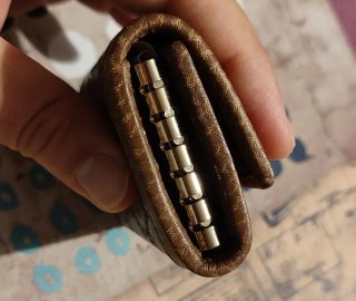 Portachiavi Gucci in pelle marrone