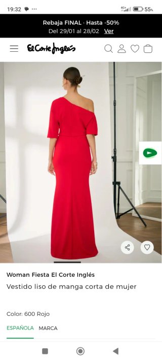 Vestido rojo largo elegante