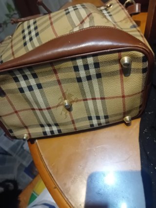 Bolso Burberry Cuadros Marrón Beige