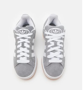 Adidas Campus 38.5 Gris/Blanco Sin Usar