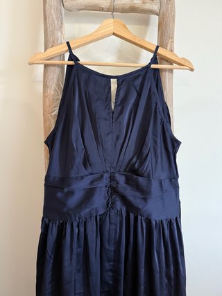 Vestido fiesta satén azul