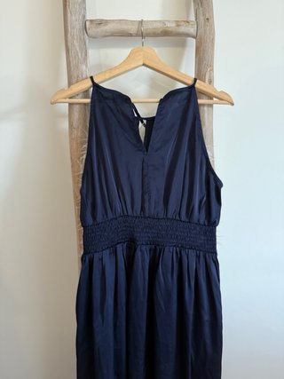 Vestido fiesta satén azul