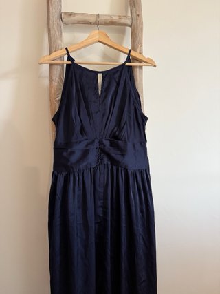 Vestido fiesta satén azul