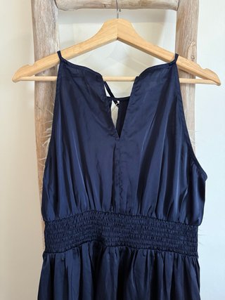 Vestido fiesta satén azul
