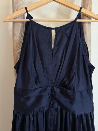 Vestido fiesta satén azul
