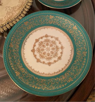 Taza de porcelana Bavaria con doble plato para pos