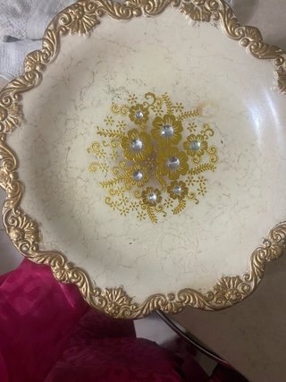 Centrotavola decorato oro e strass