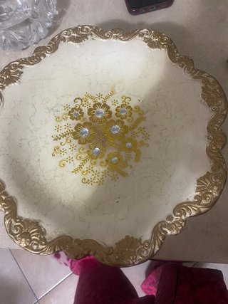 Centrotavola decorato oro e strass