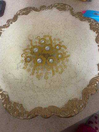Centrotavola decorato oro e strass