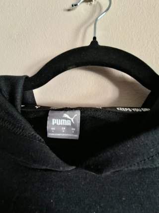 Sudadera Puma Crop Top Negra.