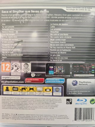 Singstar Mecano PS3 Juego Blu-ray