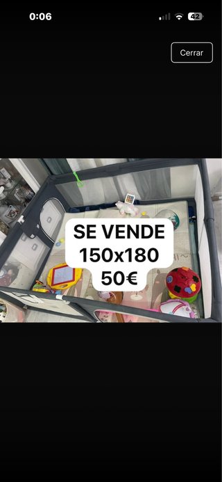 Parque infantil 150x180cm 50€