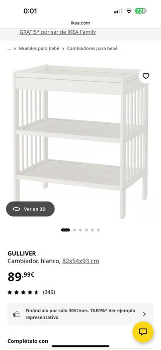 Cuna y cambiador IKEA