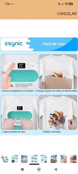 OFERTAaa Plancha de Sublimación  Camisetas,mochila