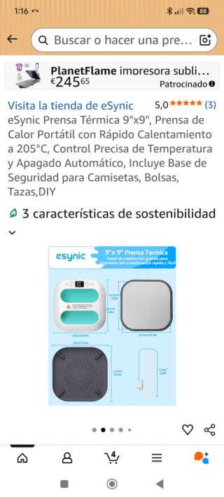 OFERTAaa Plancha de Sublimación  Camisetas,mochila