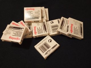 13 Cajas Rotring Tinta Dibujo Negra