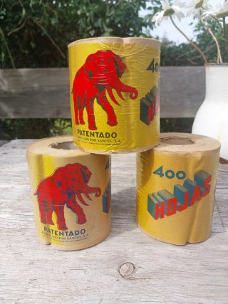 3 Rollos Papel Higiénico El Elefante Vintage