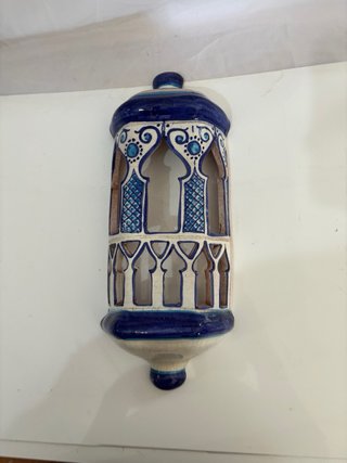 Applique in Ceramica Vintage Blu e Bianco