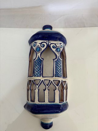 Applique in Ceramica Vintage Blu e Bianco