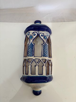 Applique in Ceramica Vintage Blu e Bianco