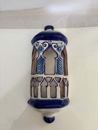 Applique in Ceramica Vintage Blu e Bianco