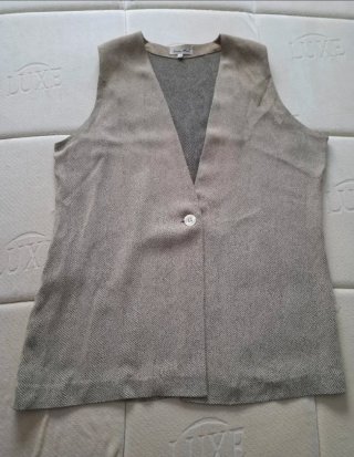 Chaleco Anne Mori Beige/Gris Talla 44-46