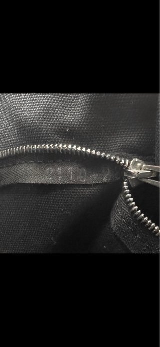Borsa Hermes in tela grigio/grezza combinata con nero