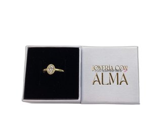 anillo oro 18k con piedra con diamante de laboratorio