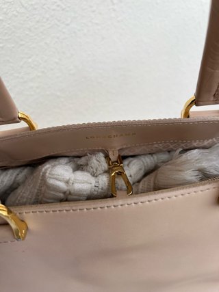 Bolso Longchamp Beige y Dorado
