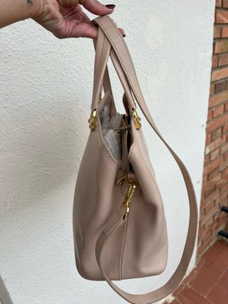 Bolso Longchamp Beige y Dorado