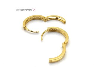 argollas oro 18k con piedra con circonita