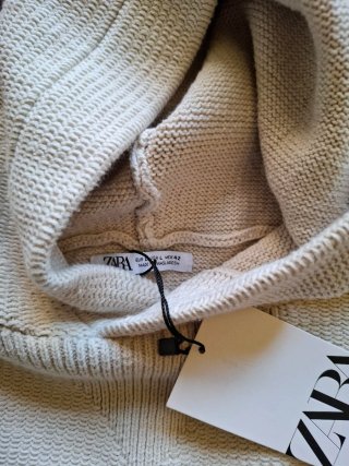 Sudadera punto Zara beige nueva con etiqueta