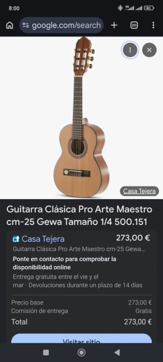 Guitarra Clásica Pro Arte Maestro CM-25L 1/4 Zurdo