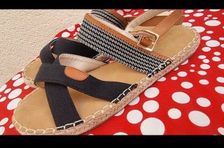 Sandalias planas mujer negras y marrones T40
