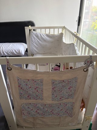 Cuna Ikea Blanca con Colchón y Protectores