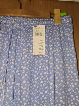 Pijama Women Secret azul con estampado floral
