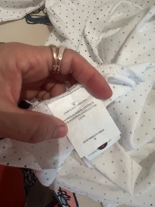 Polo Carolina Herrera Blanco Lunares