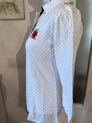 Polo Carolina Herrera Blanco Lunares