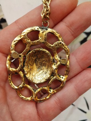 Collana vintage donna oro con pendente